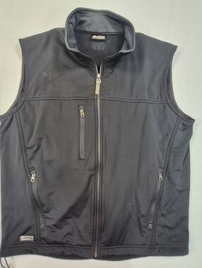 Mopar Soft Shell Performance  Wear Vest Mens Large Black Zip Pockets